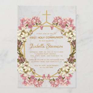 Blumenorchideen Marble Gold Erste Heilige Kommune Einladung