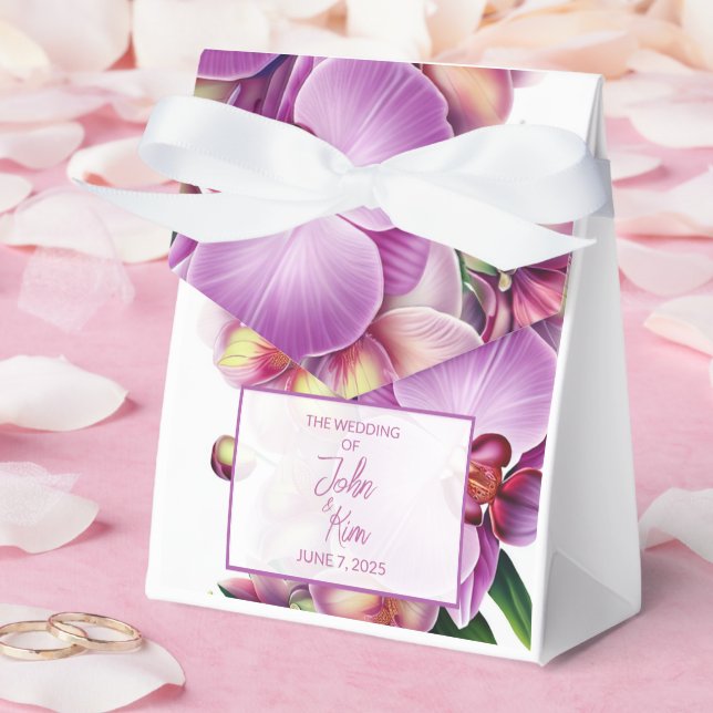 Blumenorchippe Geschenkschachtel (Hochzeit)