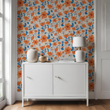 Blumenorgel Blaue Lilie Botanisches Muster