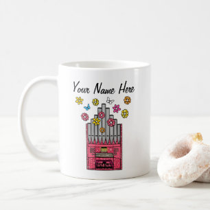 Blumenorgel Organist Musiker Custom Kaffeetasse