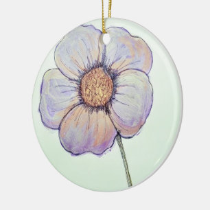 Blumenornament Keramik Ornament