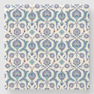 Blumenornament: Traditionelles arabisches Muster. Steinuntersetzer