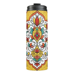 Blumenornament: Türkische indische Motive. Thermosbecher