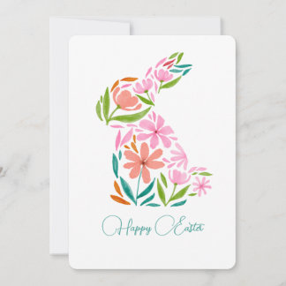 Blumenoster Aquarellkarte Feiertagskarte