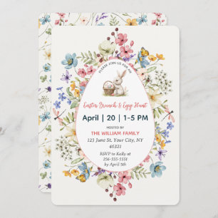 Blumenosterbrunch & Eierjagd Einladung