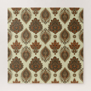 Blumenpaisley, asiatisches Vintages Textilmuster.