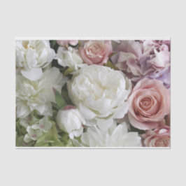 Blumenpapier aus hübschem Weiß und Pfirsichpfirsic Seidenpapier