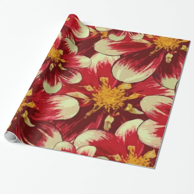 Blumenpapier, Blumenpapier Geschenkpapier (Ungerollt)