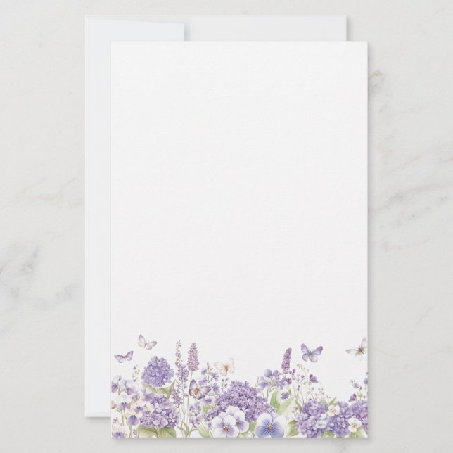 Blumenpapier Briefpapier (Vorderseite)