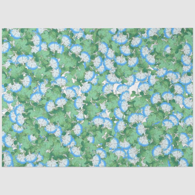 Blumenpapier der botanischen Morning Glorie Blume Seidenpapier (Vorderseite)