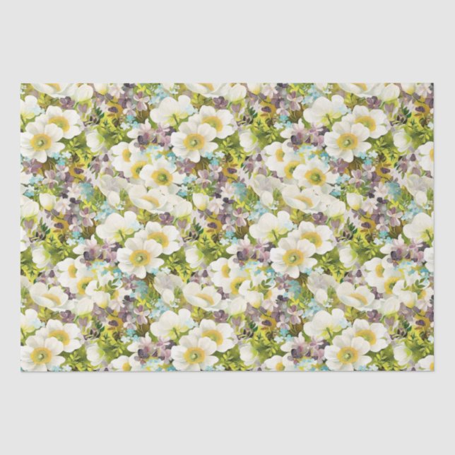 Blumenpapier für Aquarellmuster Seidenpapier (Vorderseite)