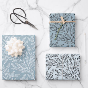 Blumenpapier für Minimalistische Geschenkgutschein Geschenkpapier Set