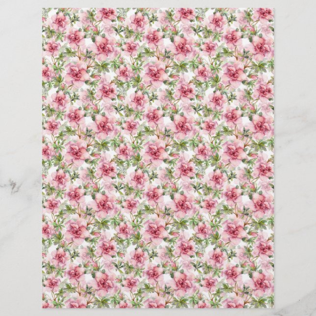 Blumenpapier für Wasserfarben und Kunsthandwerk (Vorderseite)