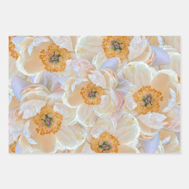 Blumenpapier Geschenkpapier Set (Vorderseite)