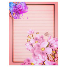 Blumenpapier mit einigen Linien Scrapbooking-Papie