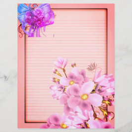 Blumenpapier mit einigen Linien Scrapbooking-Papie