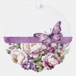 Blumenpapier-Ornament-Karte der lila Hütte Ornament Karte