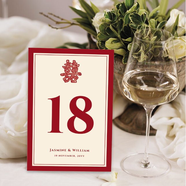 Blumenpapier schneiden doppeltes Glück chinesische Tischnummer (Von Creator hochgeladen)