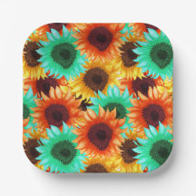 Blumenpapier Teller