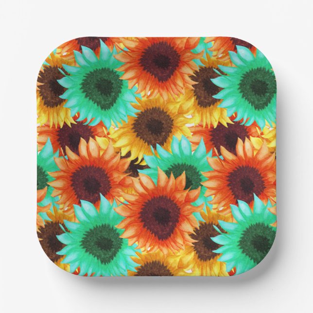 Blumenpapier Teller  (Vorderseite)