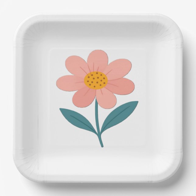 "Blumenpapier-Teller für Party Pappteller (Vorderseite)
