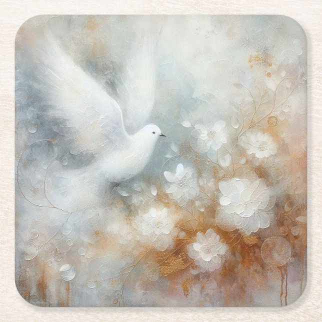 Blumenpapier-Untersetzer Rechteckiger Pappuntersetzer (Vorderseite)