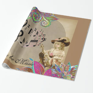 Blumenpapier, Viktorianische Blüte Geschenkpapier