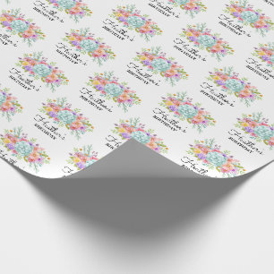 Blumenpapier zum Geburtstag Geschenkpapier