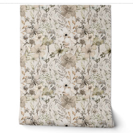 Blumenparadies beige Tapetenrollen - klein Tapete
