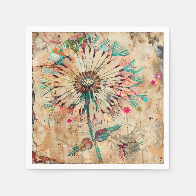 Blumenparty Serviette (Vorderseite)