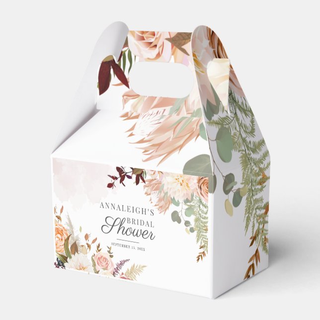 Blumenpastel Bloom Botanisches Modernes Brautparty Geschenkschachtel (Vorderseite)