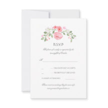 Blumenpastel-Blume zum Hochzeitssehen der RSVP-Kar
