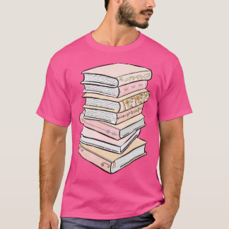 Blumenpastell-Bücher T-Shirt