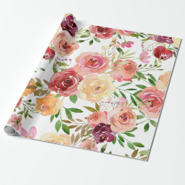 Blumenpeony Rose Muster für Ihr Girl Niedlich Geschenkpapier