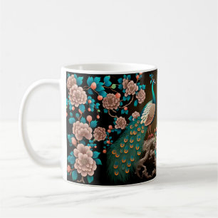 Blumenpfau  kaffeetasse