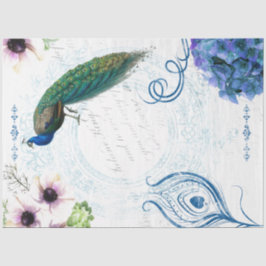 Blumenpfauge-Entpackpapier Seidenpapier