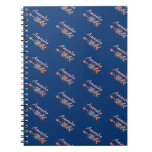 Blumenpfeile personalisiert notizblock