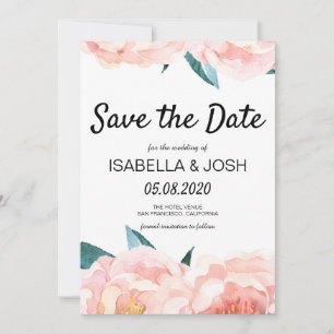Blumenpfirsiche Pink Peak Save the Date