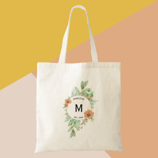 Blumenpfirsichgeschenk personalisiertes Geburtstag Tragetasche