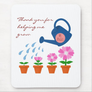 Blumenpflanze gießen wachsen danke Lehrer Mousepad