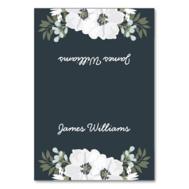 Blumenplateau Sitzkarten Weiße Blume Tischnummer