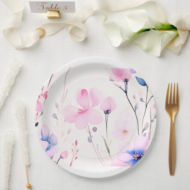 Blumenplatte Hochzeit/Dusche Pappteller (Hochzeit)