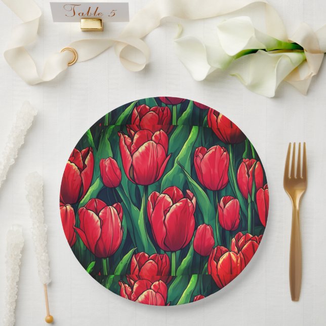 Blumenplatte Hochzeit/Dusche Pappteller (Hochzeit)