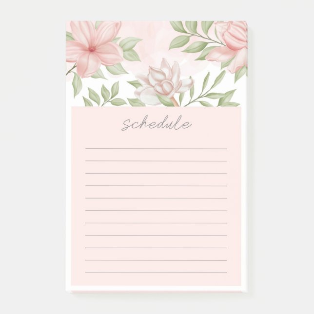 Blumenpost-Hinweise Post-it Klebezettel (Vorderseite)