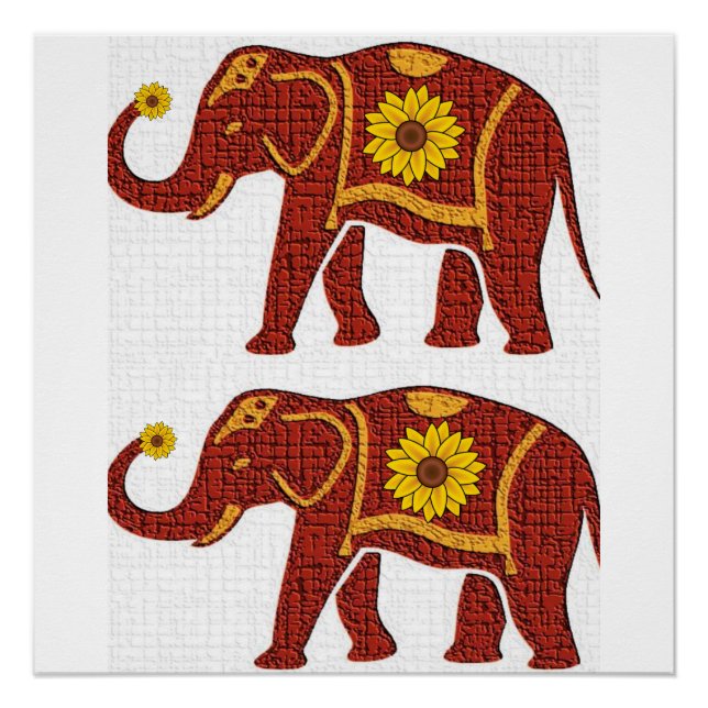 Blumenposter Elephant Poster (Vorderseite)