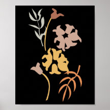 Blumenposter im minimalistischen Stil