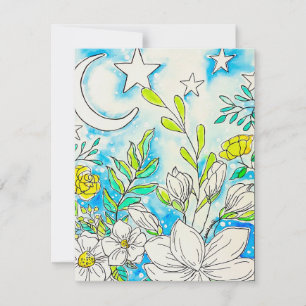 Blumenposter Mitteilungskarte