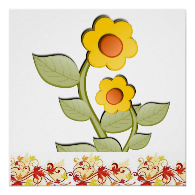Blumenposter Poster (Vorderseite)