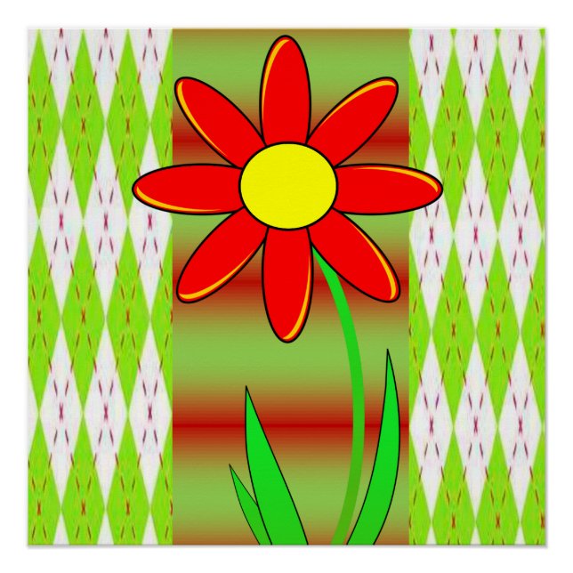 Blumenposter Poster (Vorderseite)