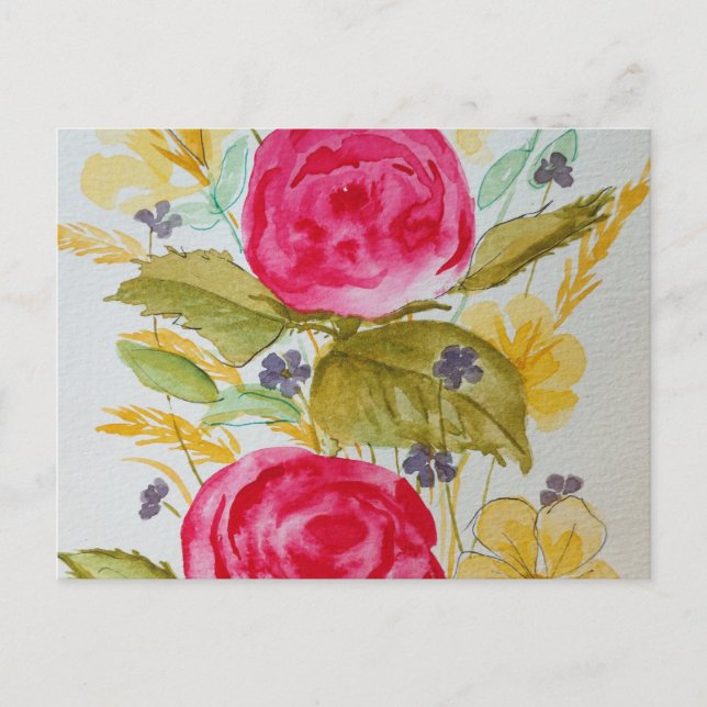 Blumenpostkarte Postkarte (Vorderseite)